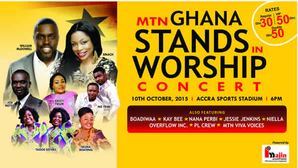 WILLIAM MCDOWELL CONFIRMS HIS PERFORMANCE ON MTN GHANA STANDS IN WORSHIP CONCERT