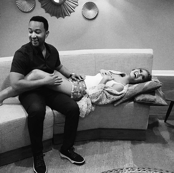 Chrissy Teigen's announcement came with this picture on Instagram 