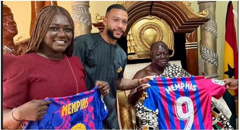 ‘I NOW KNOW WHO I REPRESENT’ – Memphis Depay Pleased To Discover Grandfather’s Ties To Asantehene
